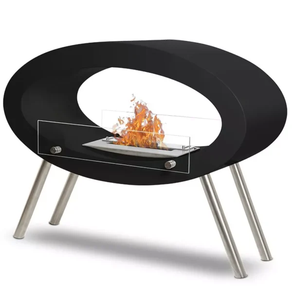 Ambroise Svart Kamin Utan Skorsten