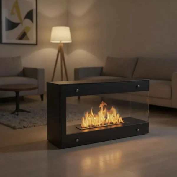 Torino Grande Kraftfull Kamin Svart