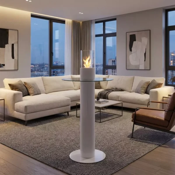 Bistro Etanolkamin Barbord Vit