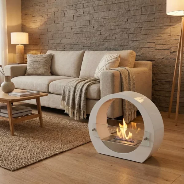 Manhattan Halvrund Biospis För Golv Vit