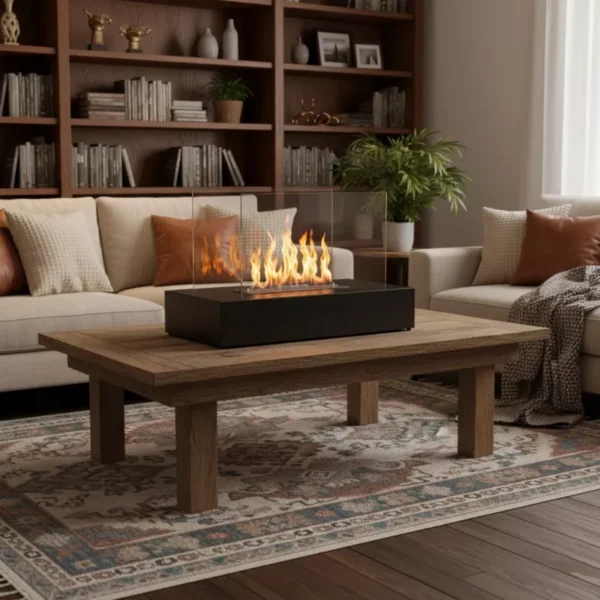 Lena Svart Golvstående Etanolkamin