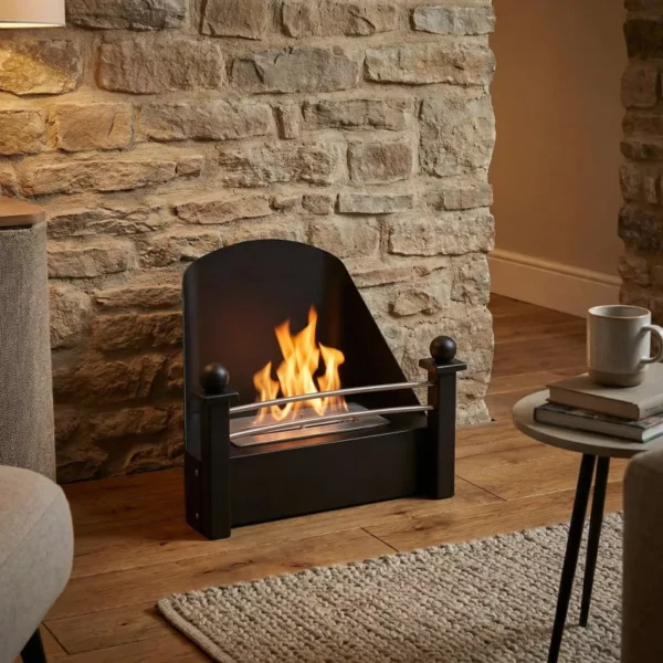 Napoli Etanolbrännare / Golvkamin Svart