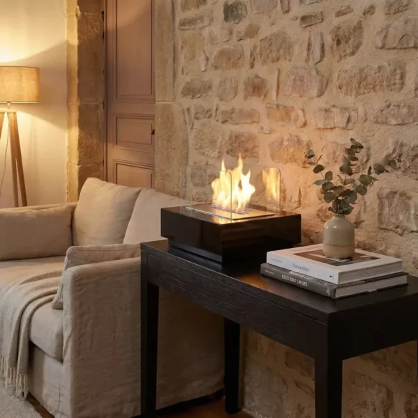 Stella Svart Elegant Bordskamin