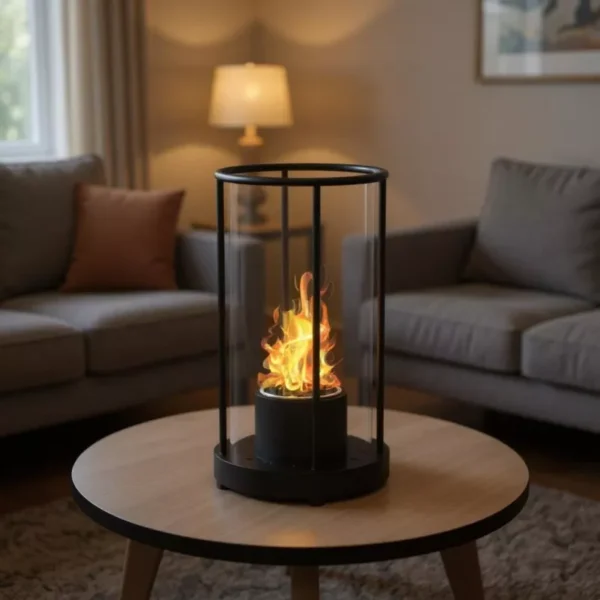 Coria stilren bordskamin svart