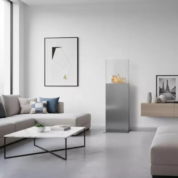 Tower Stående Kamin För Sällskapsytor Rostfri