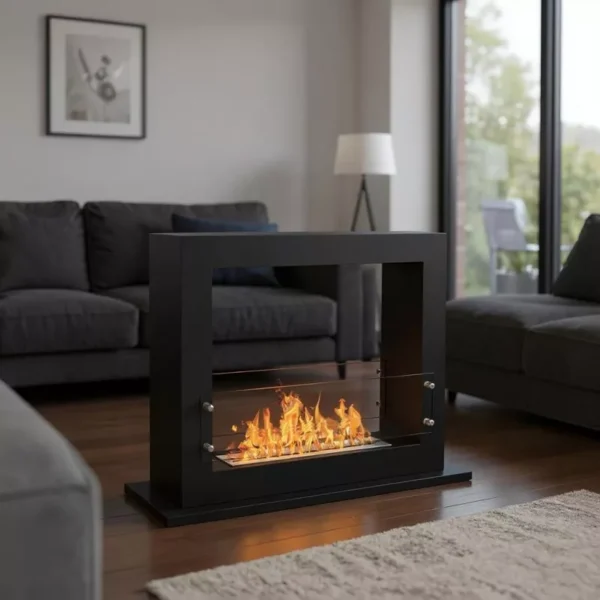 Zenith XL Stor Fyrkantig Etanolkamin Svart