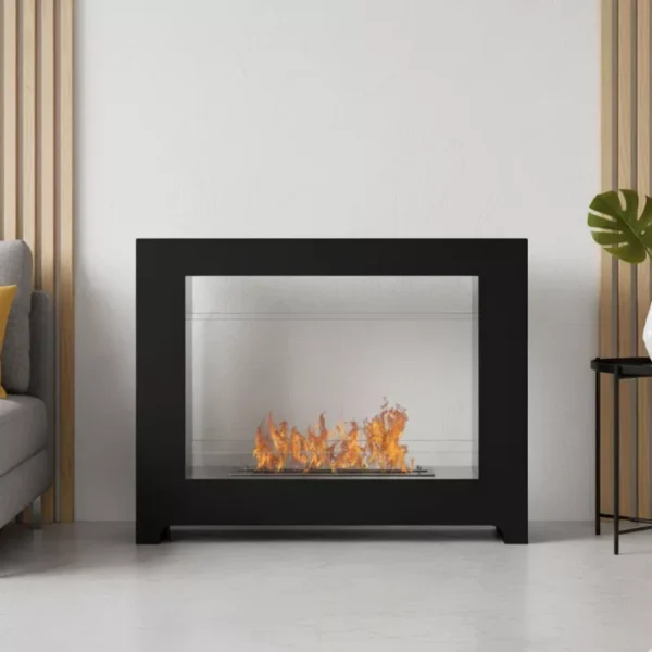 Tango Modern Fyrkantig Biokamin Svart