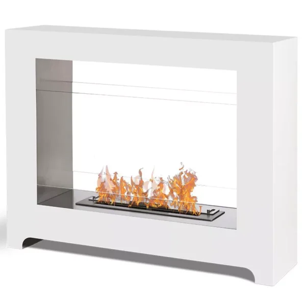Tango Modern Fyrkantig Biokamin Vit