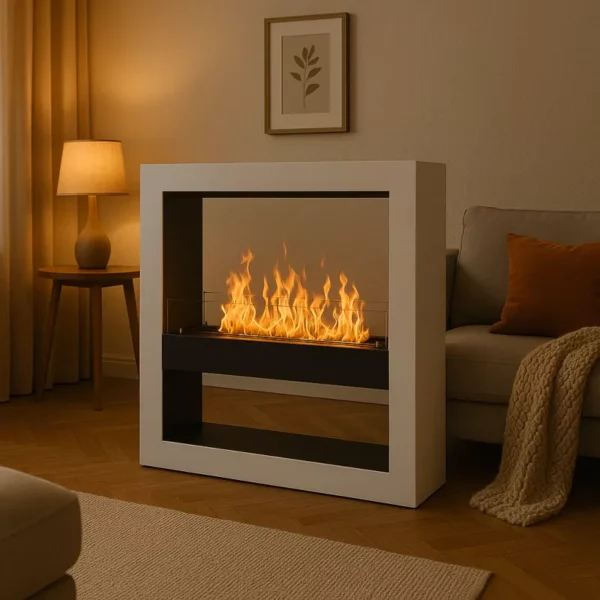 Calgari Vit Skorstenfri Kamin