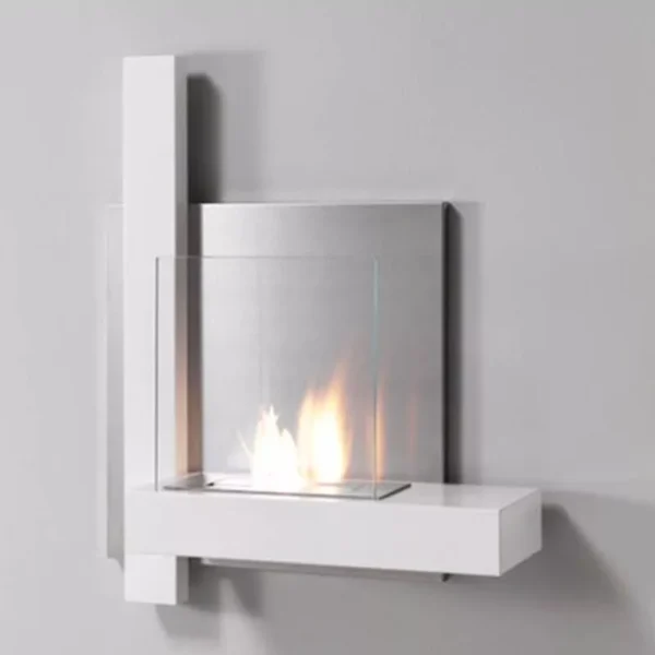 Melrose Väggplacerad Eldstad Vit