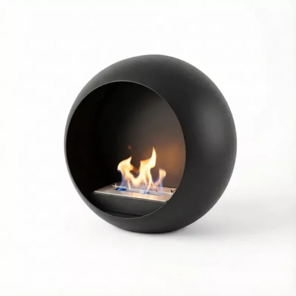 Corenza Rund Biokamin till Väggen