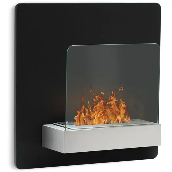 Fluence Modern Väggkamin med Glasskydd